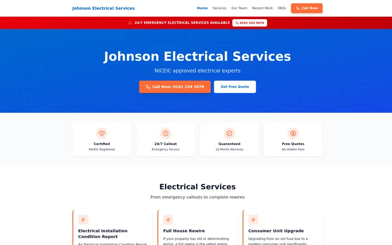 Preview of Trusted Tradesman theme for Plumbers